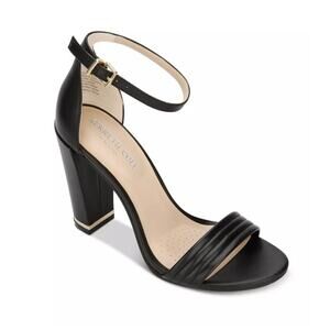 KENNETH COLE NY Womens NEW Milena Black Leather Ankle Strap Sandals / Size 10